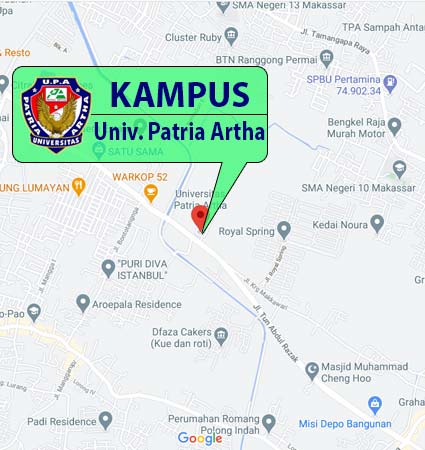 Peta Lokasi Kampus (Google Map) Universitas Patria Artha Makassar M Nomor
