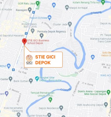 Peta Lokasi Kampus (Google Map) STIE GICI  Business School Depok M Nomor