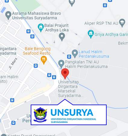 Peta Lokasi Kampus (Google Map) UNSURYA Jakarta M Nomor